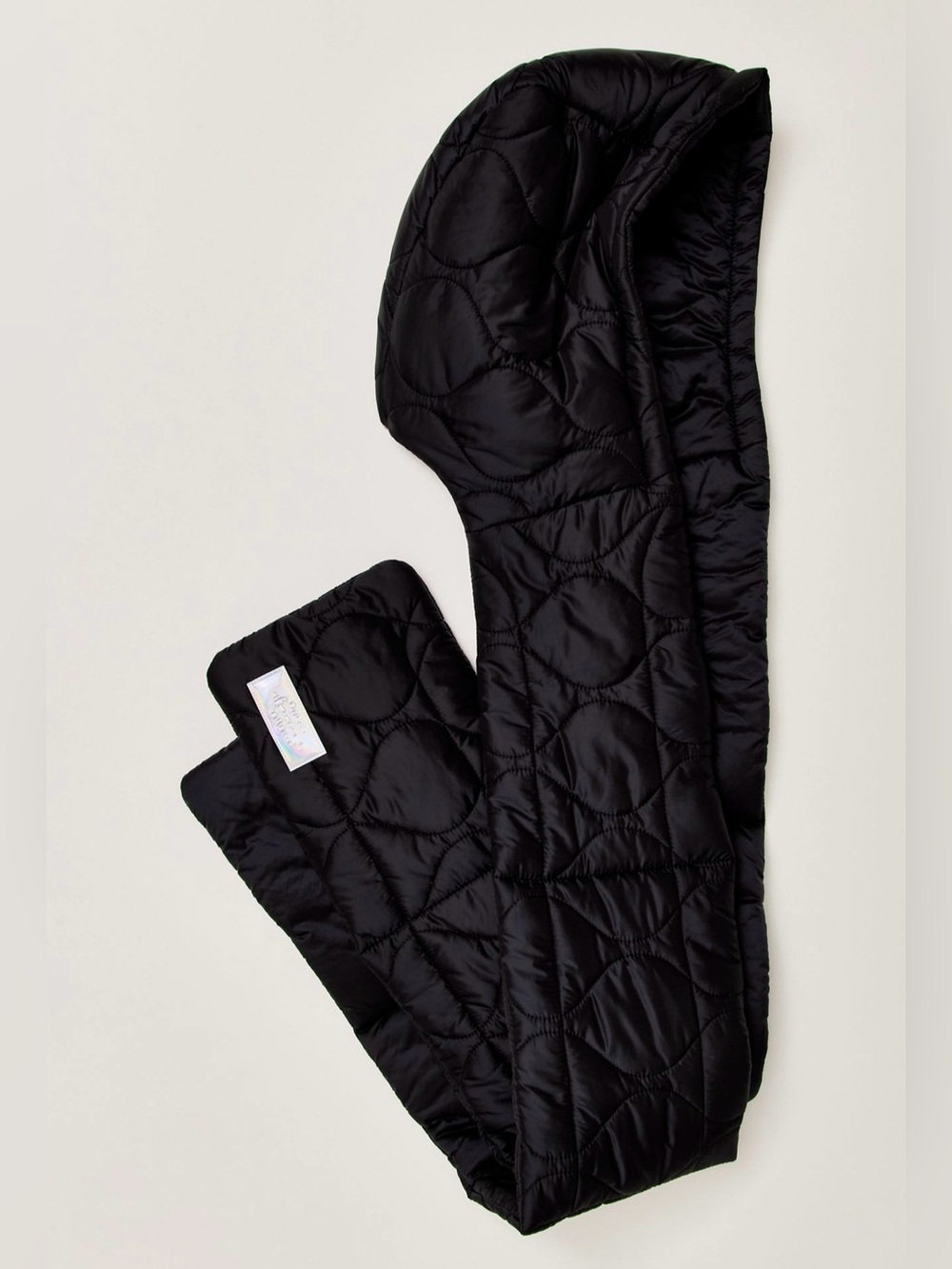 FREE PEOPLE MOVEMENT XL Hooded Quilted Scarf in Black NWT